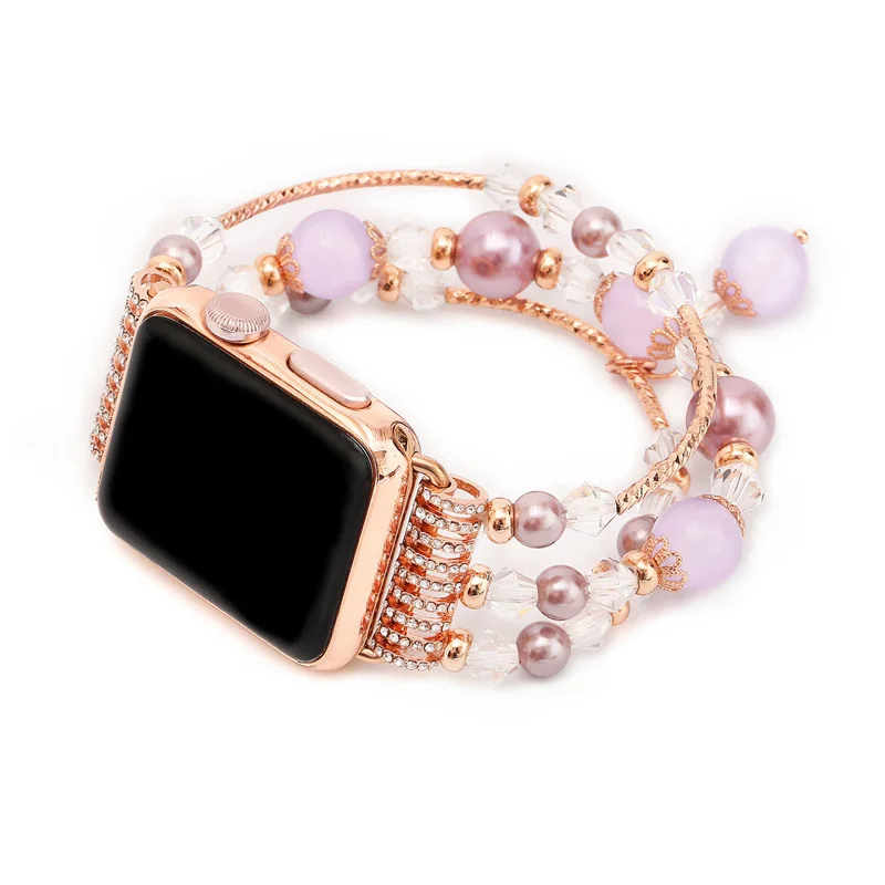 URVOI band для apple watch series 6 SE 5 4 3 2 роскошный Агат со спиральным гибким шнуром ремешок