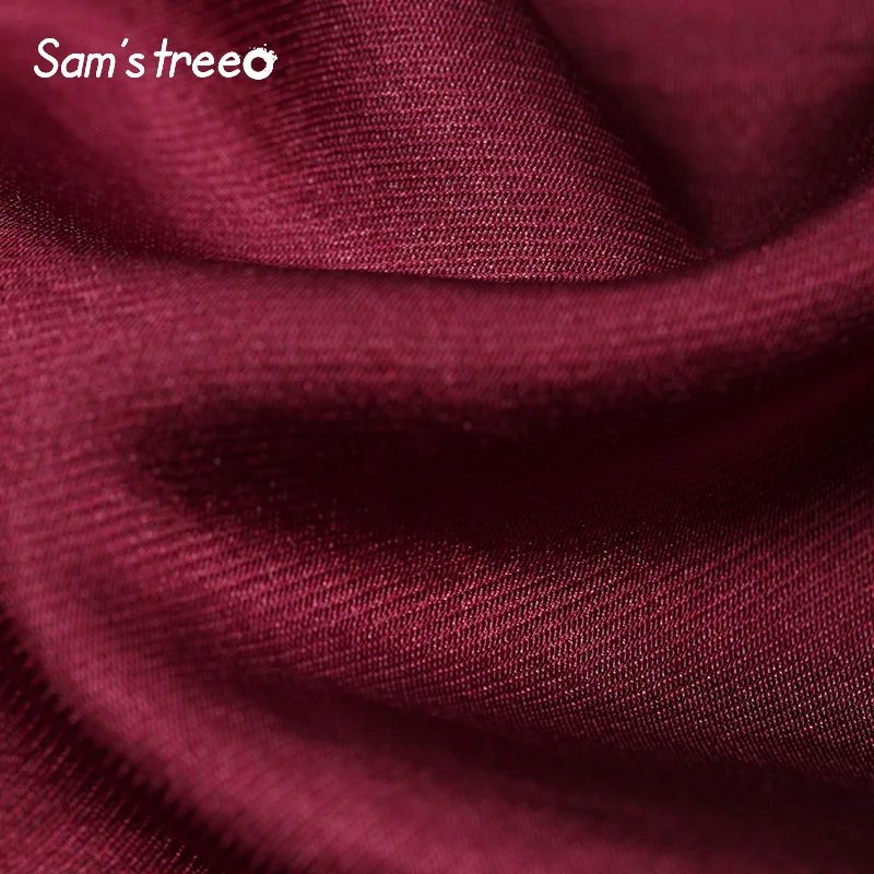 Samstree красные Широкие штаны для лета, эластичные повседневные штаны с эластичной резинкой на талии, костюм, брюки с карманом, женские свободные брюки