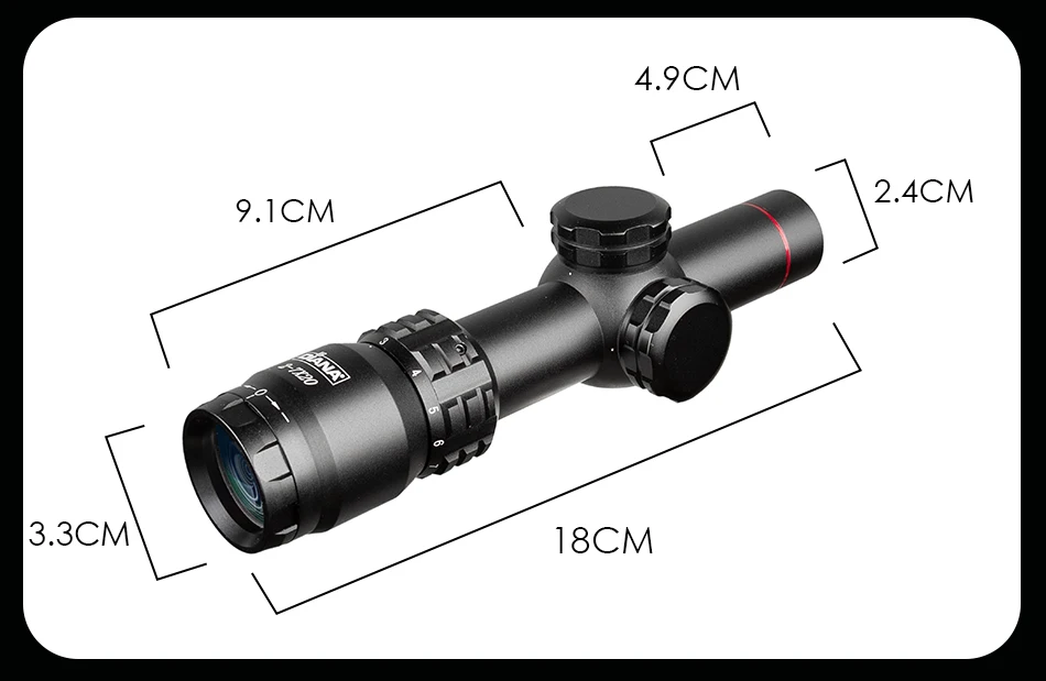 DIANA HD 2-7x20 прицел Mil Dot оптический прицел с прицельной сеткой прицел охотничьи прицелы Открытый тактический прицел для ружья для страйкбола пневматические пистолеты
