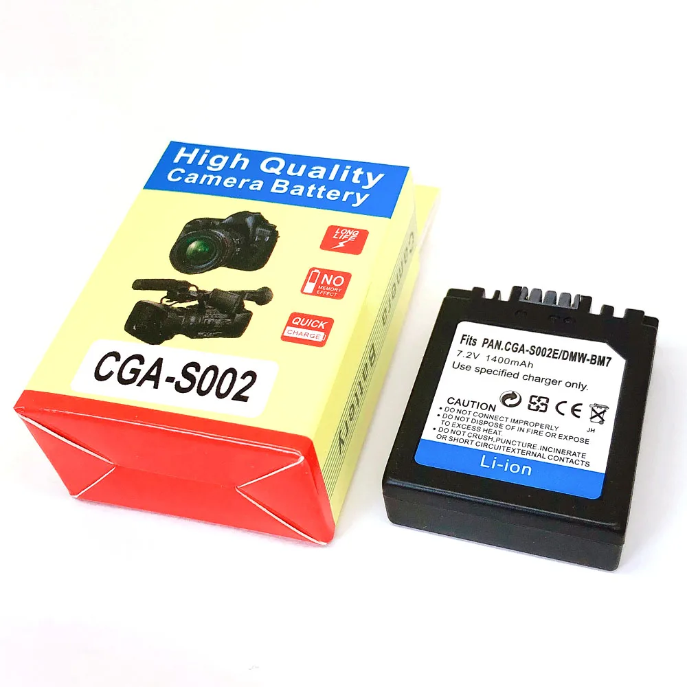CGR-S002E CGA-S002E CGR-S002 CGA-S002 батарея для камеры S002 S002E DMW-BM7 DMWBM7 Батарея для цифрового фотоаппарата Panasonic DMC-FZ10 FZ15 FZ2 FZ20 FZ3 FZ4 FZ5