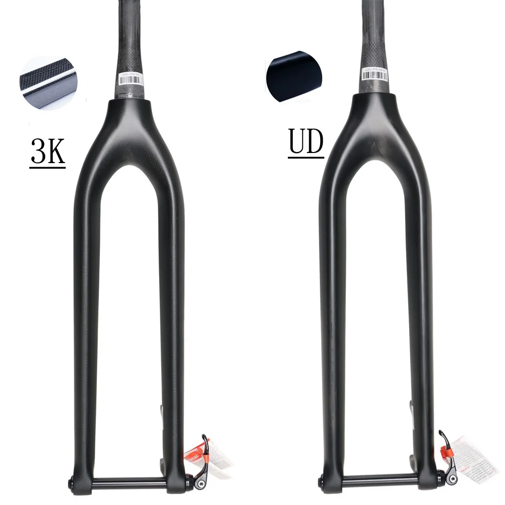 Вилка для горных велосипедов полностью углеродная жестких UD и 3K 29er коническая