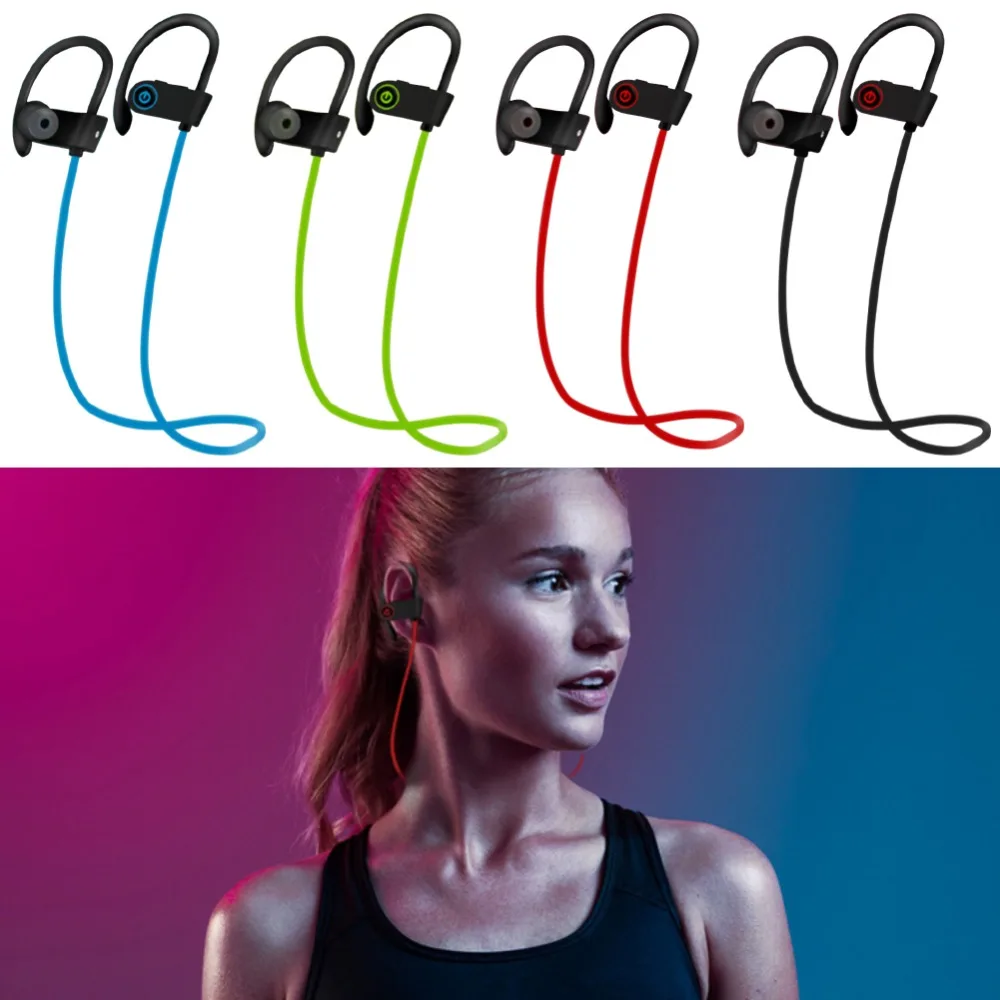 U8 Беспроводная Спортивная Bluetooth гарнитура для бега с защитой от пота
