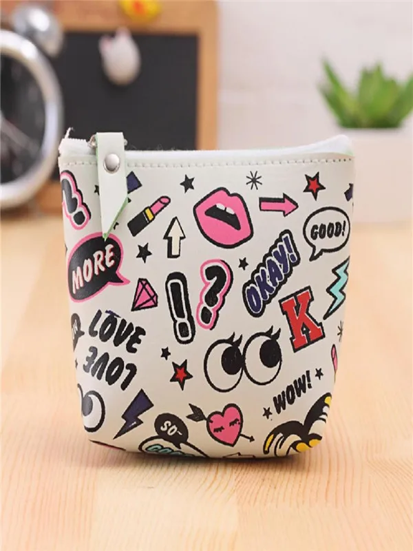 Женский милый модный кошелек для монет сумка смены ключей черный Bolsa Feminina Pequena Da