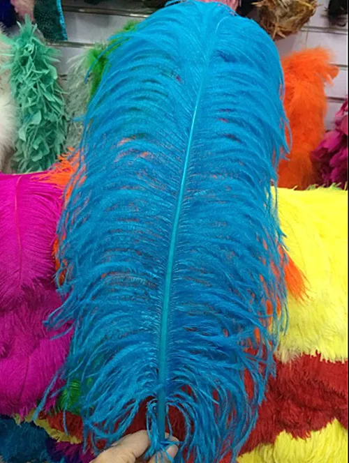 

New listing ! 10pcs manufacturers selling a selection of white ostrich feathers 24 ~ 26 inches 60-65 cm wedding dress