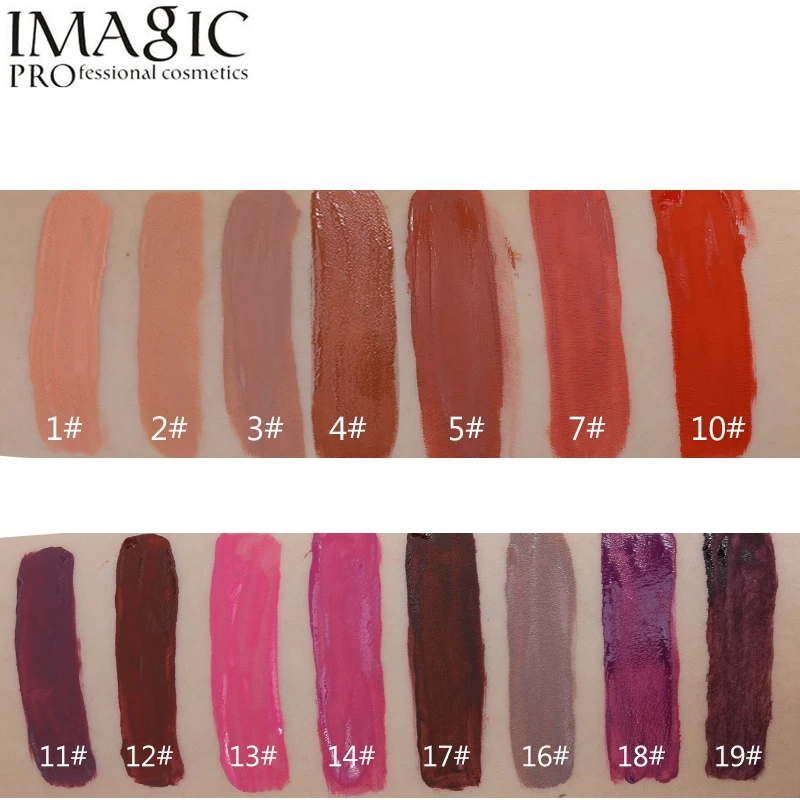 Бренд imagic макияж 23 Цвета Длительный набор блесков для губ матовый блеск