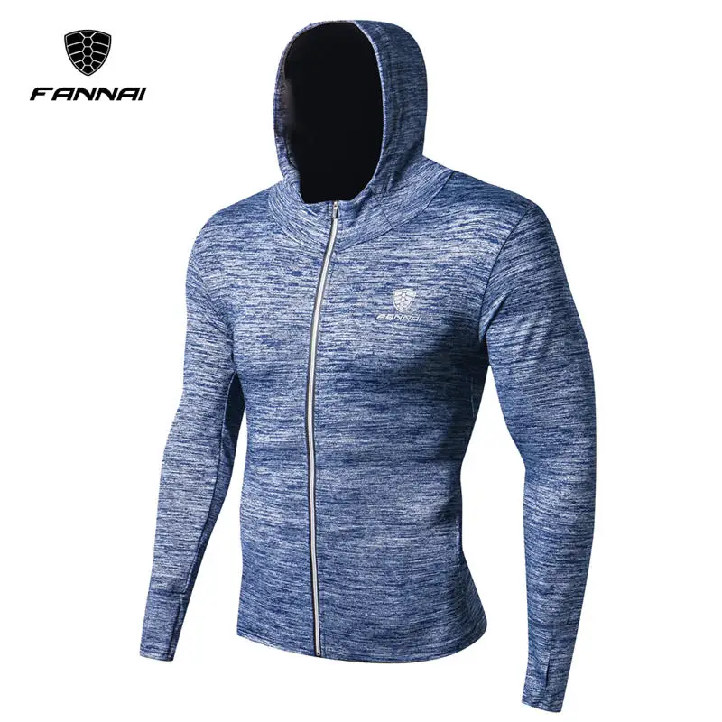 FANNAI быстросохнущая Running куртка с капюшоном обычная спортивная школа пальто