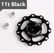 11t Steel Black 11/13T велосипеды керамики/Сталь подшипник полые опорное колесо задний переключатель дорожный велосипед MTB направляющий ролик Часть 6 Цвет - Цвет: 11t Steel Black