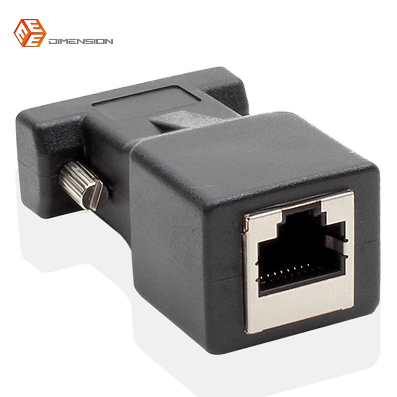 Новое поступление DB9 RS232 переходник мама-RJ45 мама COM-порт к LAN Ethernet-порту конвертер |