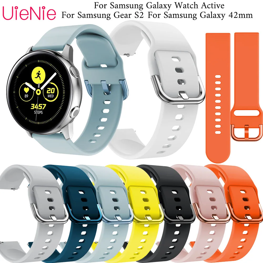 Ремешок силиконовый для Samsung Gear S2/Galaxy 42 мм быстросъемный браслет смарт часов Galaxy