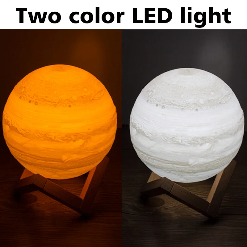 Лампа Новое поступление 3D принт звезда луна лампа красочные изменить сенсорный