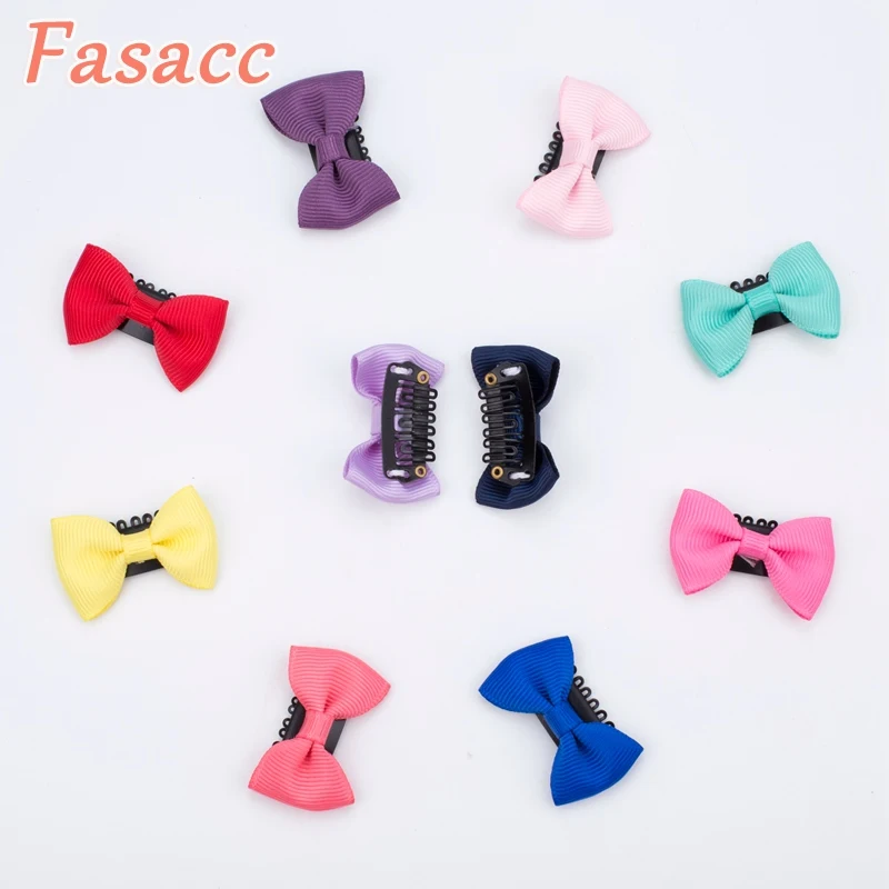 50 шт./лот ручная работа Маленькая девочка лента бант зажим шпилька для волос