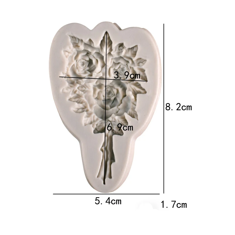 Мягкая Роза Форма цветок конфеты силиконовая форма помадка формы украшения