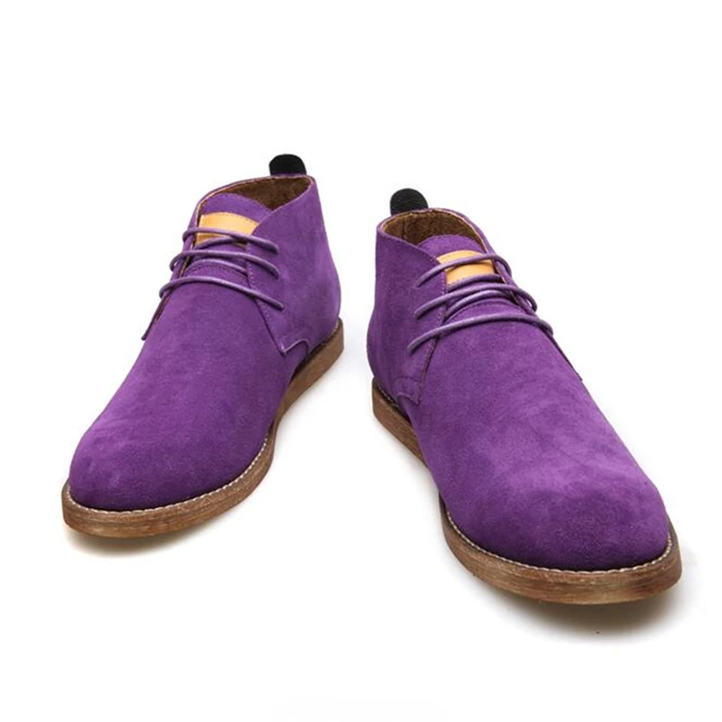 США 6-10 нубук для мужчин's повседневное кружево до зимние ботинки челси десерт