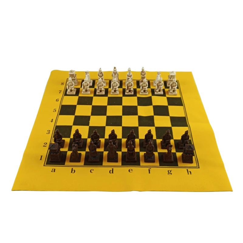 Easytoday шахматная игра набор смоляные шахматные кусочки Синтетическая кожа