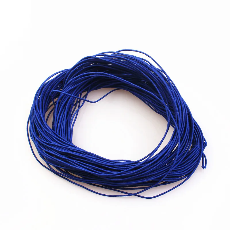Royal blue 12 м 1 мм Плетеный эластичный шнур Бисероплетение нитей тянущаяся струнная ткань крафтовые шнуры для изготовления ювелирных изделий 23 Цвета - Цвет: Royal blue