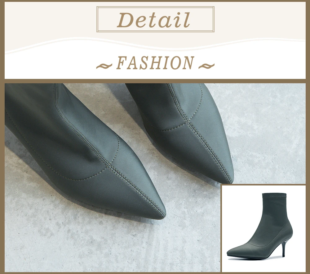 SOPHITINA Sexy Pointed Toe Boots Fashion High Quality Silk Thin Heels Solid Women's Shoes New Hot Sale Unique Ankle Boots MO238