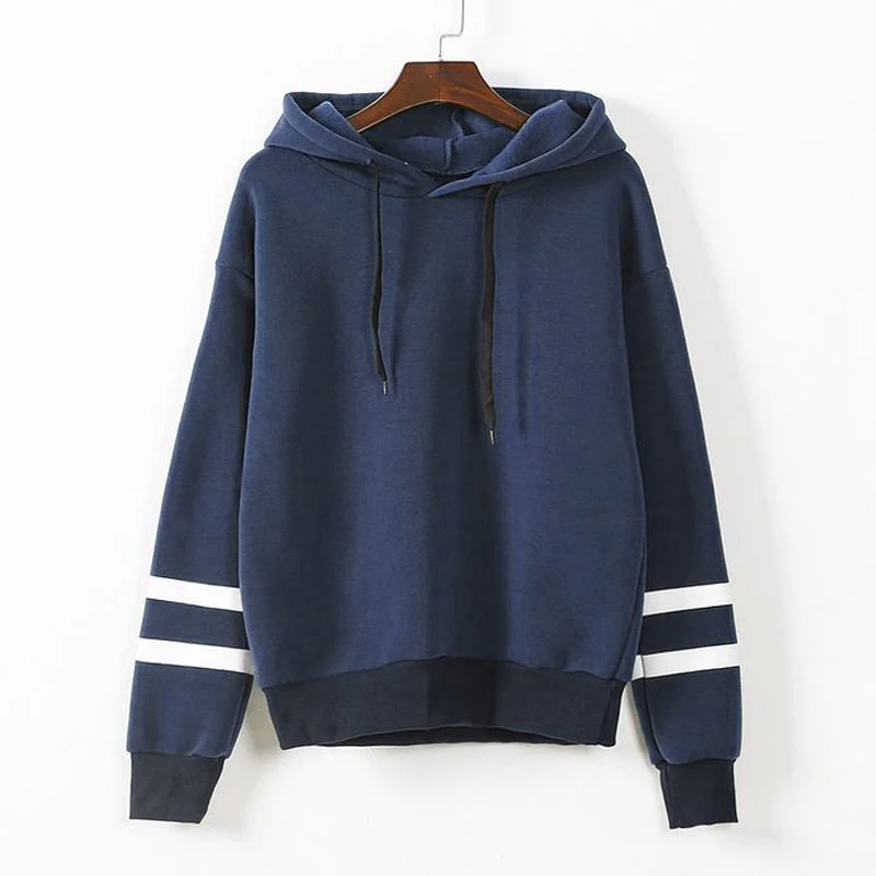 LITTHING Весенняя толстовка с буквенным капюшоном свободная плюс размер для женщин