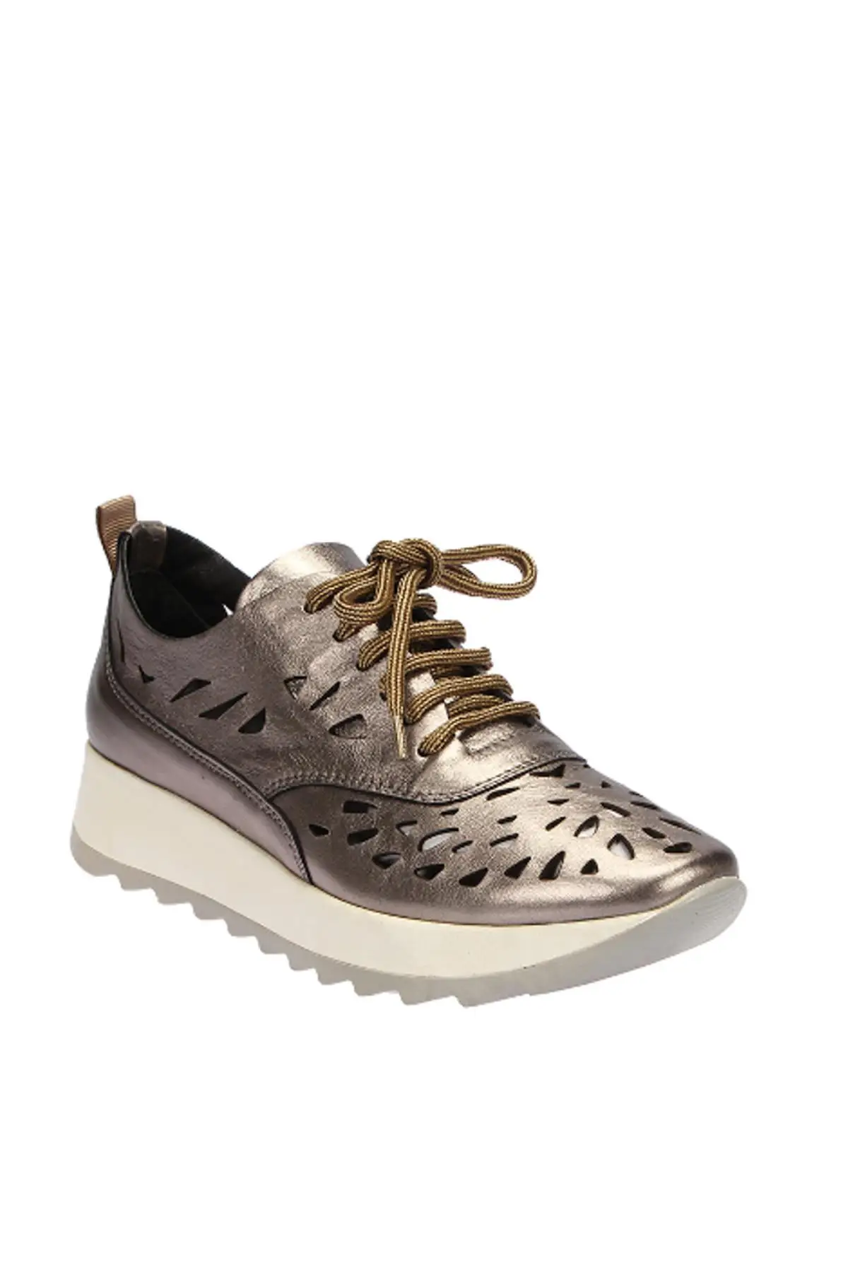 Pearl Genuine Leather Silver Women Sneaker 120130005510