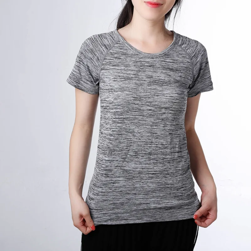 JIUXIUSHIRT Женская майка для йоги быстро сохнет длинный рукав черный бега тренировок