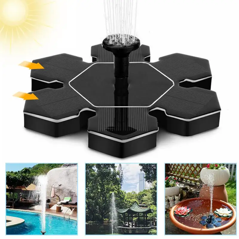 HobbyLane Снежный цветочный узор солнечный фонтан садовый Водопад для