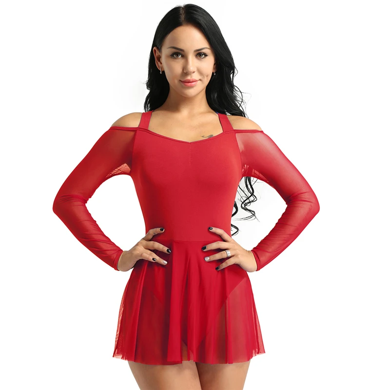 Женское балетное трико IIXPIN гимнастическое с длинным рукавом и вырезом лодочкой |