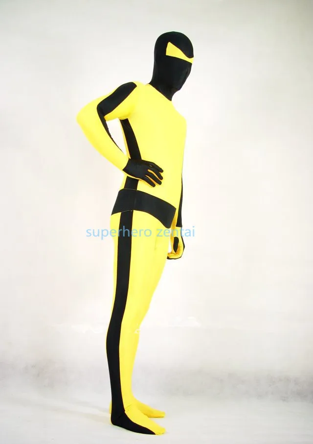 Kill Bill Beatrix Kiddo Cosplay Costume Lycra/ Spandex Yellow Black Boy Superhero Zentai suit Halloween Party Free Shipping |