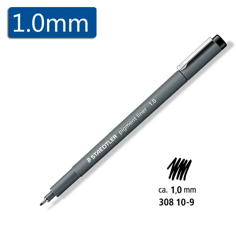 10 Staedtler черные ручки для рисования-0,05-2,0 мм для офиса и школы - Цвет: 10