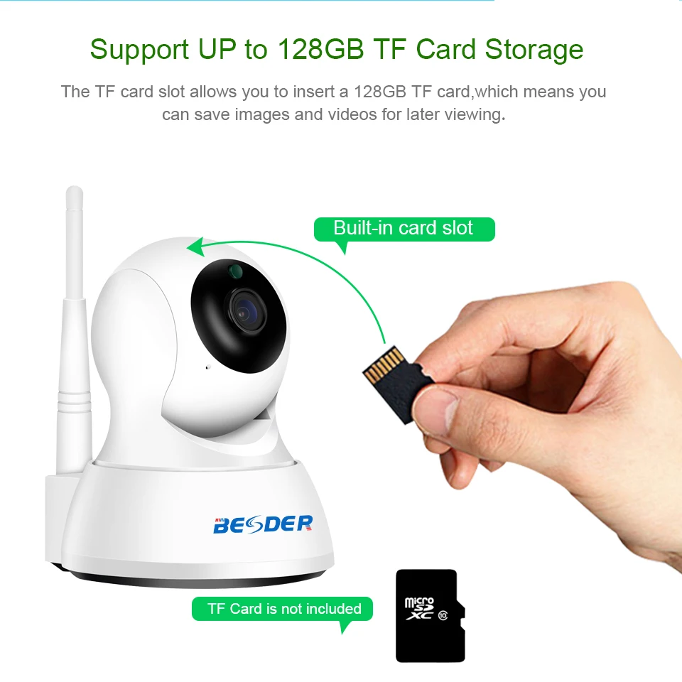 IP камера BESDER 2 МП Wi Fi PTZ 1080P ИК ночное видение|Камеры видеонаблюдения| |