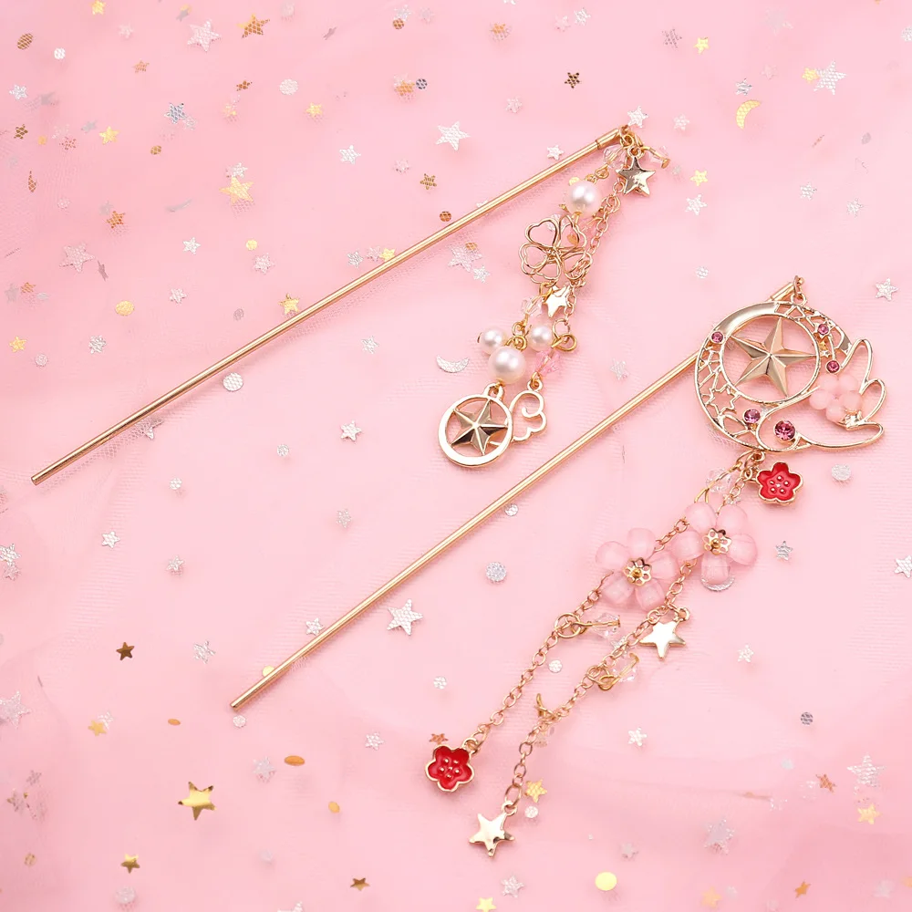 Карта аниме Captor SAKURA заколка Косплей Фанаты для волос коллекция подарок для девочек Прямая поставка