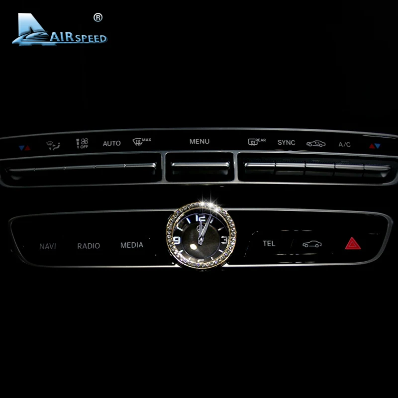 Airspeed для Mercedes Benz E Class W213 E200L E300L автомобильная центральная консоль часы Алмазное