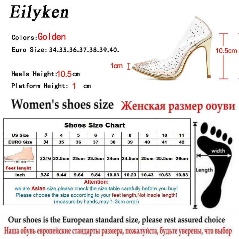 EilyKen новинка весна-осень модные женские туфли-лодочки с заклепками прозрачные