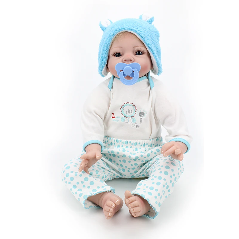22&quot NPK baby doll reborn silicone dolls for children girls toys gift bebe bonecas soft touch with pacifier bottle | Игрушки и хобби