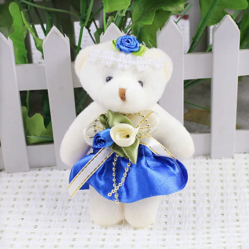 2 шт \ Лот 12 см детские плюшевые куклы мини маленький плюшевый мишка цветок Мишка