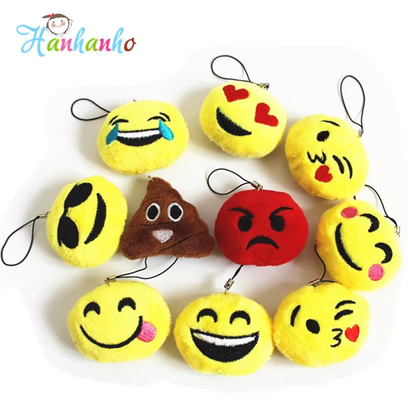 10 шт./компл. 5 см Новинка emoji небольшой кулон Смайлик смайлик Мягкие плюшевые