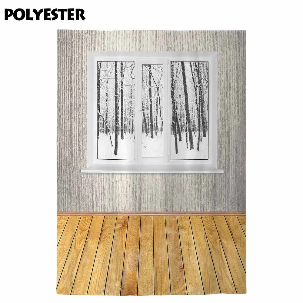 Allenjoy фон для фотосъемки с окном зимний воздух Свежий снежный интерьер брунч