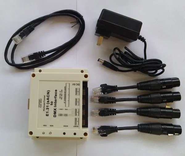 Совместимость с ChamSys MagicQ E1.31 (sACN) к DMX интерфейсу/мосту 4 DMX512 универсальные выходные