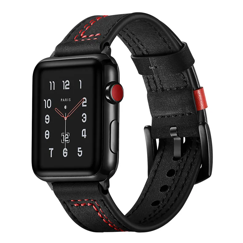Кожаный ремешок для apple watch 5 4 полосным 44 мм 40 мм в едином положении во время занятий легкой атлетикой, apple watch 42mm 38 мм iwatch серии 5/4/3/2, ремень для часов Замена поясная сумка