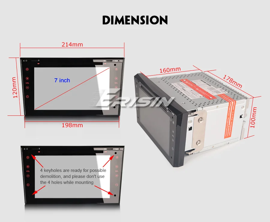 Erisin ES7973P 7" Android 9.0 for Opel Vauxhall Corsa Vectra Zafira Astra Car Stereo DAB+GPS CD Satnav