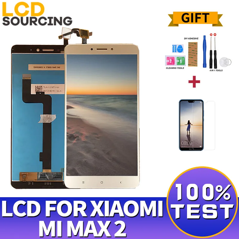 ЖК дисплей для Xiaomi Mi Max 2 IPS 6 44 &quotдюймовый сенсорный экран дигитайзер сборка с