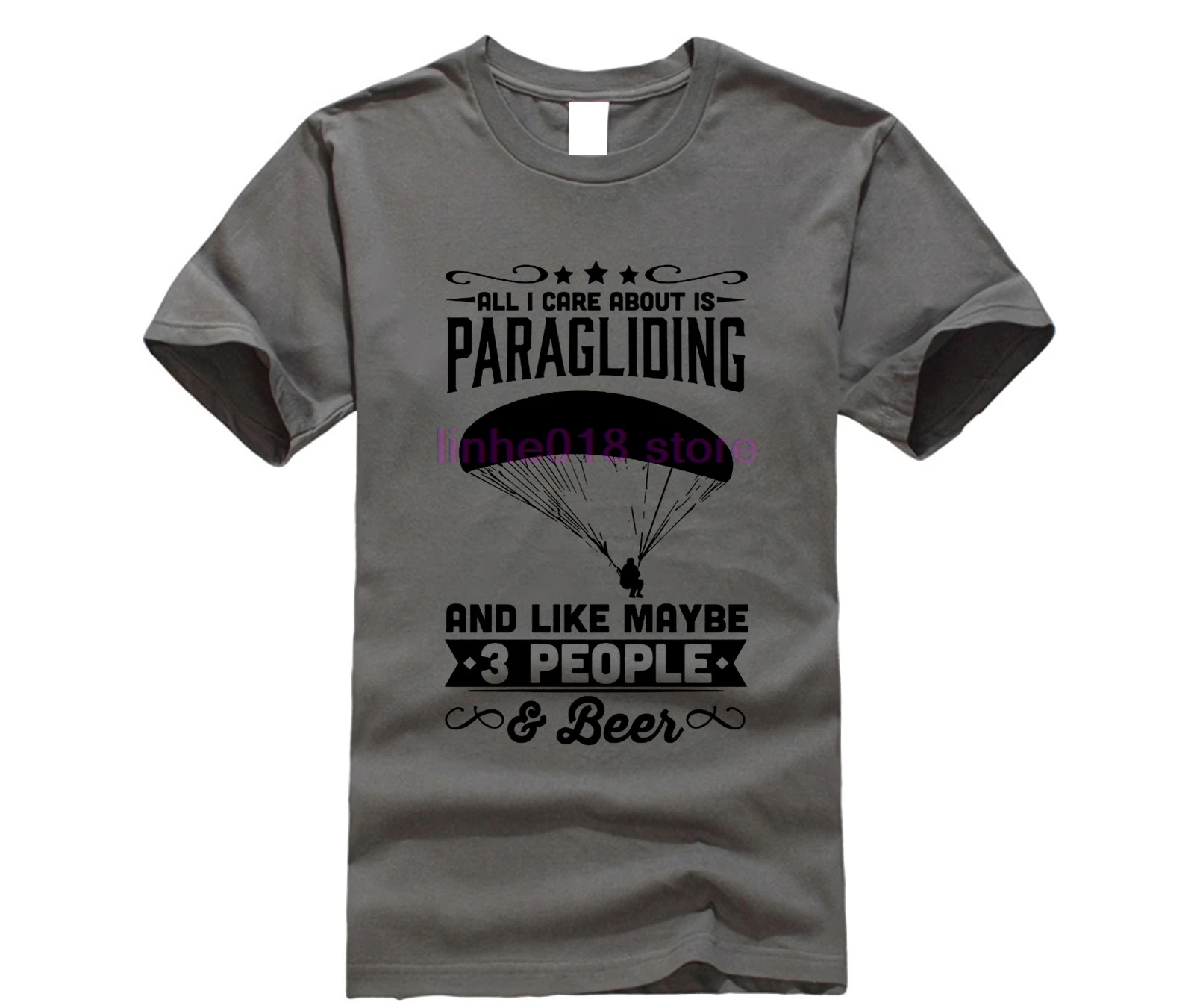 All I Care About Is Paragliding футболка с длинным рукавом на заказ Мужская в стиле хип-хоп Funko