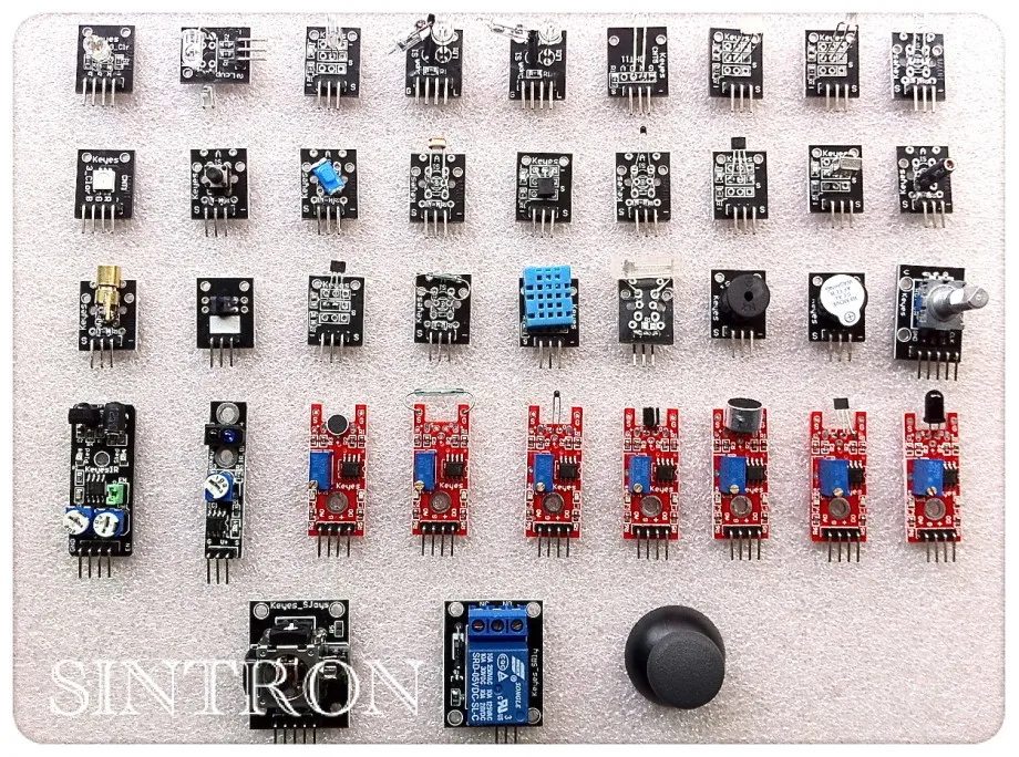 

[Sintron] Ultimate 37 в 1 Набор сенсорных модулей для обучающего пользователя Arduino и MCU