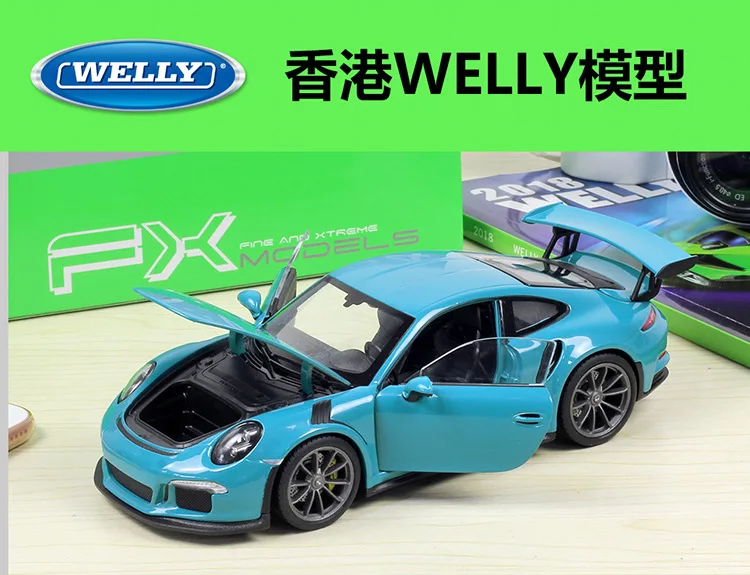 1:24 Welly Porsche 911 GT3 RS литая модель автомобиля