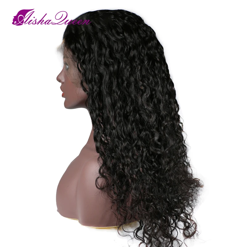 Aisha 130% Density 360 Lace Frontal Wig Deep Curly Wigs Malaysia Remy Human Hair for Black Women Pre plucked Bleached Knots | Шиньоны и
