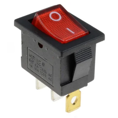 LED-Red 21*15 мм ВКЛ-ВЫКЛ Лодка автомобиля кулисный переключатель 6A/10A 250 V/125 V AC красный желтый и зеленый цвета синий, синий, на пуговицах, Лучшая цена KCD1 - Цвет: LED-Red