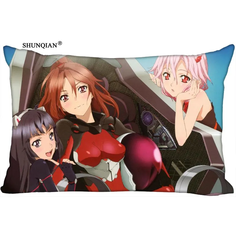Прямоугольная шелковая наволочка Guilty Crown с принтом двусторонняя модель подарок