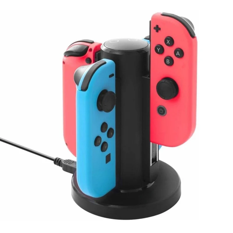 4 в 1 зарядное устройство Joy-Con док-станция светодиодные индикаторы зарядки