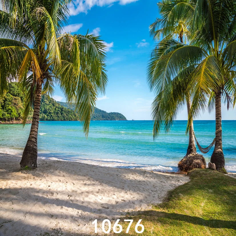 Приморская ладонь дерево летний Виниловый фон для фотосъемки компьютерная