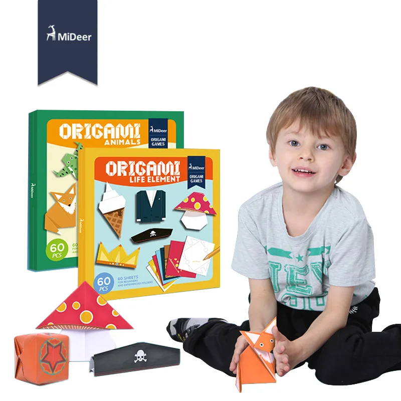 Mideer игрушка оригами 60 шт./компл. дети ручной работы Бумага животные/жизненный