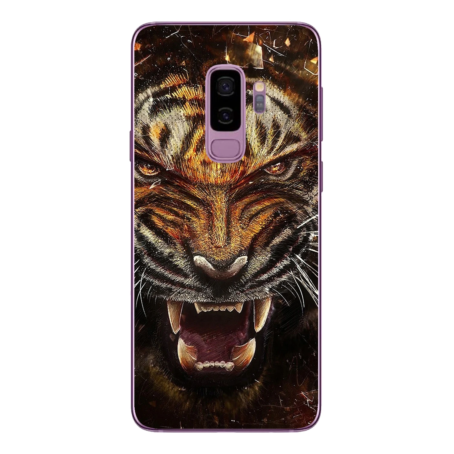 Чехол для Samsung Galaxy S9 Plus мягкий силиконовый чехол 6 2 &quotиз ТПУ с рисунком льва тигра
