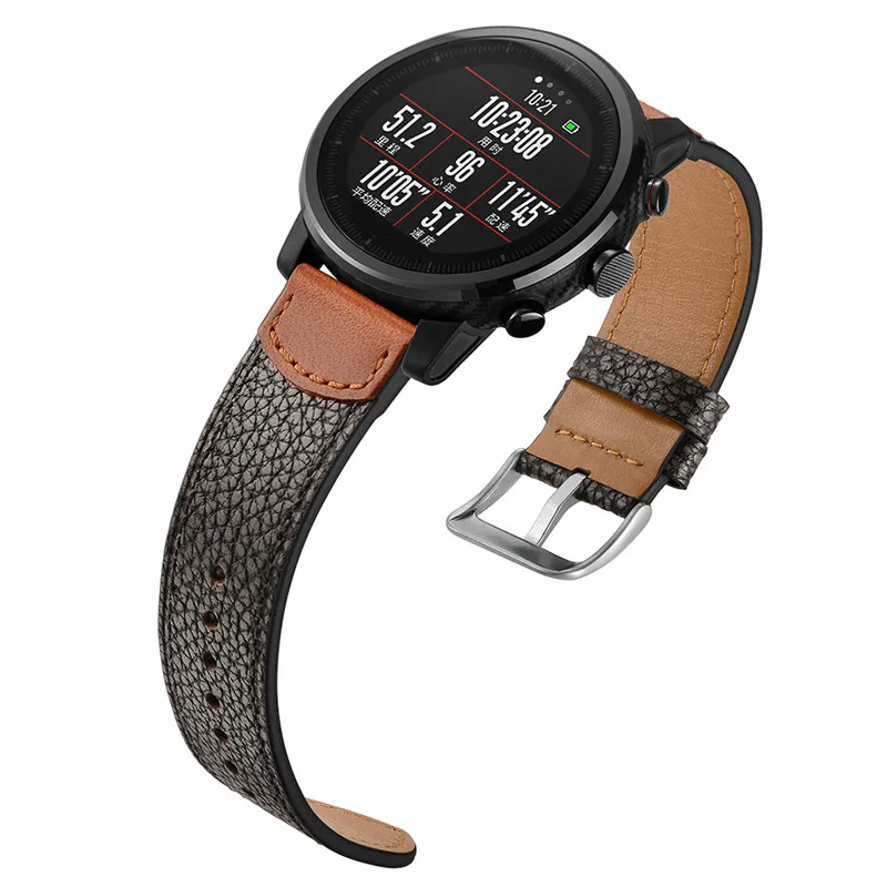 Смарт-часы Huami Amazfit Stratos 2 ремешок кожаный браслет ZZQing для оригинальных xiaomi huami amazfit